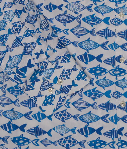 Blue fish shirt